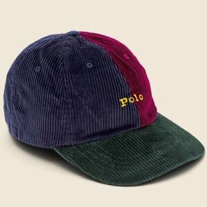Polo Ralph Lauren Men's Color-Blocked Corduroy Ball Cap - Adjustable.